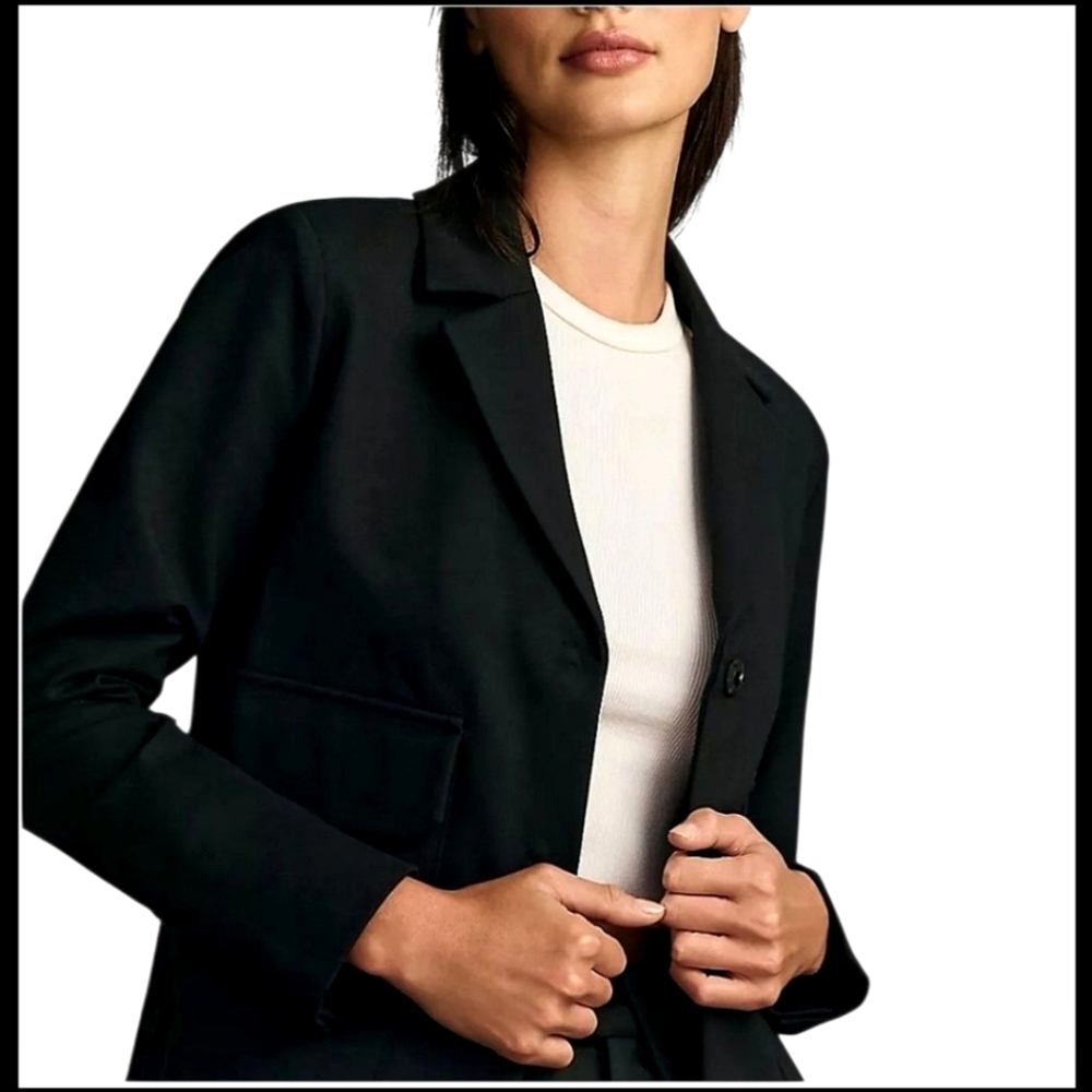 NWT Anthropologie Shrunken Black Blazer